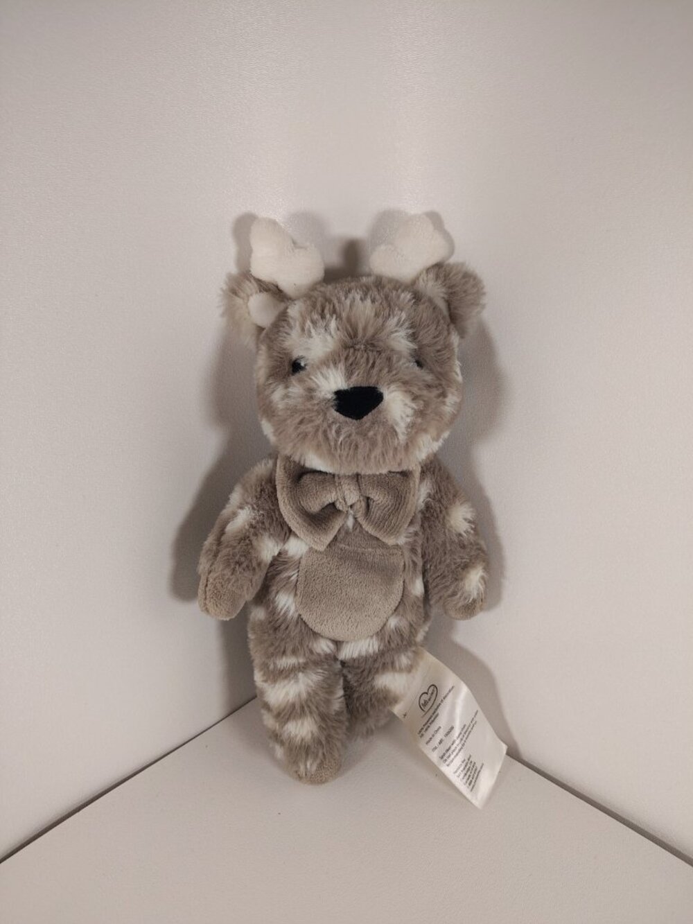 Little Miracles Deer Reindeer Gray White Spot Plush Stuffed Animal